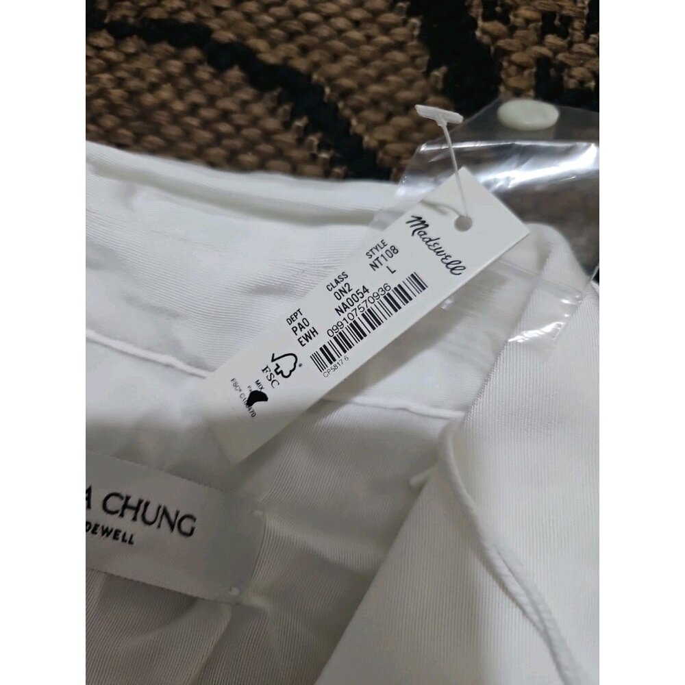 Madewell Pleat-Pocket Button-Up Shirt Large Alex Chung $128.00 White - Picture 7 of 7